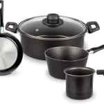 Batería de cocina de aluminio con antiadherente Deleite con 5 piezas baja a su menor precio