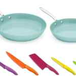 Juego de 2 sartenes Jade Cook Nueva Generación + juego de cuchillos de cocina bajan a su menor precio + 6 meses sin intereses