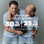 Gala Lacoste: Hasta 30% en boutiques y 4x2 en polos en tiendas outlet