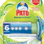 Gel limpiador de baño Pato Discos Activos Lima Fresca con 6 discos + aplicador baja a su menor precio