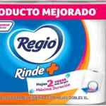 Papel higiénico Regio Rinde+ con 16 rollos XL baja de precio + 10% adicional con Planea y Ahorra