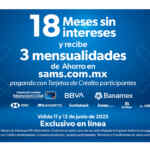 Venta Única Día del Padre Sam's Club: 18 meses sin intereses + 3 de bonificación y más
