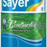 Pintura vinílica acrílica color blanco ostión Sayer Contractor de 4 litros baja de precio