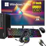 Computadora de escritorio Lenovo ThinkCentre M910q con Core i5, 16 GB de RAM, 512 GB de SSD, monitor, teclado, mouse y audífonos reacondicionados bajan a su menor precio