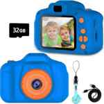 Cámara fotográfica digital de juguete para niños con tarjeta de memoria y recarga USB baja de precio