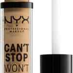 Corrector de maquillaje NYX Cant Stop Wont Stop en varios tonos bajan de precio
