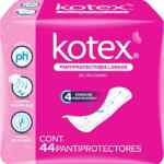 Pantiprotectores largos con 44 piezas Kotex bajan de precio