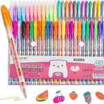 Set de 48 plumas de gel de colores bajan de precio
