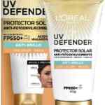 Protector solar UV Defender anti-brillo tono medio baja a su menor precio