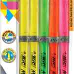 Juego de 5 marcadores fluorescentes Bic Marking bajan de precio