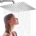 Regadera ducha de lluvia de alta presión de acero inoxidable con brazo baja de precio + cupón adicional