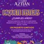 Promoción Cumpleañeros Aztlán Parque Urbano: Paquete ilimitado GRATIS el mes de tu cumpleaños en 2025