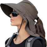 Oferta flash en Sombrero para mujer de ala ancha y cubierta para nuca baja de precio