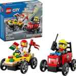 Set de construcción Lego City carrera de autos repartidor de pizza vs. camión de bomberos bajan de precio