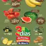 Ofertas S-Mart 3 días de frutas y verduras del 29 al 31 de julio 2025
