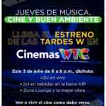 Tardes W en Cinemas WTC: 2x1 en bebidas y más los jueves