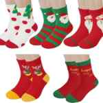 5 pares de calcetines navideños para niños bajan de precio
