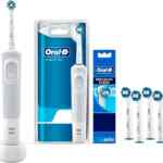 Cepillo de dientes eléctrico Oral-B Braun Vitality 100 con 4 repuestos Precision Clean bajan a un gran precio