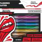 Plumones glitter acabado metálico Crayola Alternative con 8 colores bajan a su menor precio