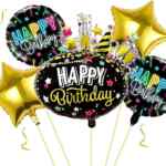 Juego de 5 globos metálicos para celebrar cumpleaños bajan de precio