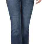 Pantalones de mezclilla jeans para mujer bordados Wrangler High Rise Flare bajan de preci