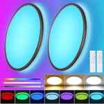 Juego de 2 lámparas LED multicolor de plafón para techo bajan a un gran precio