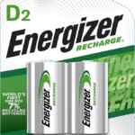 Juego de 2 pilas recargables tipo D Energizer Recharge bajan de precio