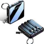 Mini batería de respaldo Powerbank de 20000 mAh con linterna y cables de carga baja a un excelente precio
