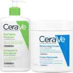 Combo CeraVe limpiador hidratante + crema humectante bajan a su menor precio