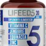 Suplemento alimenticio con Vitamina C, jengibre y más con 30 cápsulas baja de precio