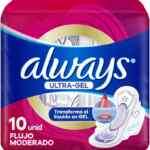 Toallas Always Ultra-Gel con 10 piezas baja a su menor