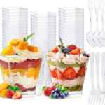 Juego de 50 vasos de postre con tenedores y cucharas bajan a un excelente precio