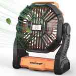 Ventilador portátil recargable con luz LED baja a su menor precio