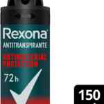 Desodorante en aerosol para hombre Rexona Protección Antibacterial baja a un super precio