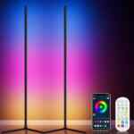 Juego de 2 lámparas LED inteligentes multicolor con altura ajustable, control remoto y control por app bajan de precio