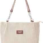 Bolsa tote de pana para mujer con correa de cadenas baja de precio