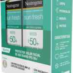 Juego de 2 protectores solares Neutrogena Sun Fresh para pieles grasas baja de precio