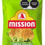Botana totopos de maíz Mission Salsa Verde en su precio más económico