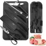 Juego de cuchillos de cocina de 8 piezas con pelador y tabla para cortar baja den precio