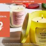 Segundo a mitad de precio en todas las velas en Bath & Body Works