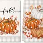 Juego de 2 toallas de cocina con diseño de otoño a un buen precio