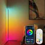 Lámpara de pie inteligente multicolor con control por app y control remoto baja a un gran precio + 3 meses sin intereses