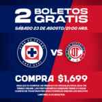 Boletos gratis para el partido de Cruz Azul vs Toluca con compra mínima de productos Cruz Azul en el sitio de Pirma