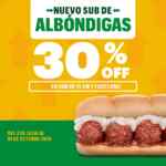 30% de descuento en el nuevo sub de albóndigas en Subway