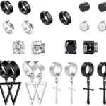 Juego de 13 aretes para hombre diferentes diseños bajan a un excelente precio