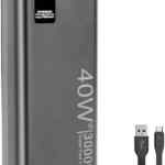 Batería de respaldo powerbank portátil de 30000 mAh con 3 puertos y cable USB-C baja a un gran precio