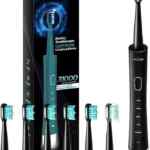 Cepillo de dientes eléctrico recargable con 6 cabezales de repuesto a un precio increíble