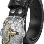 Cinturón vaquero de cuero para hombre baja de precio