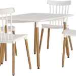 Comedor para 4 personas con mesa y sillas en su precio más económico
