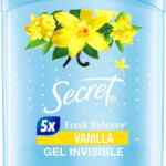 Desodorante gel invisible Secret Fresh Defense Vanilla baja de precio